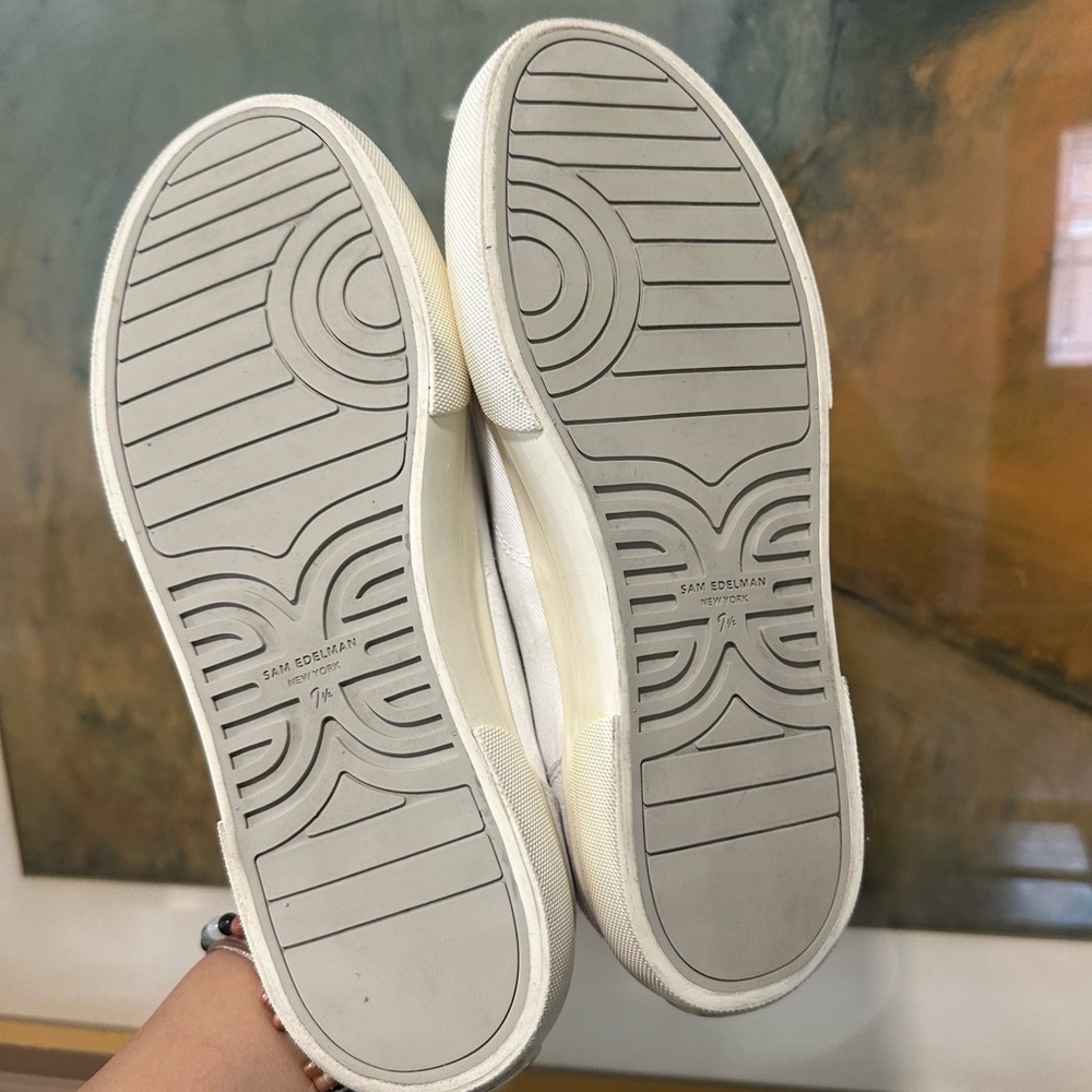 🌸SAM EDELMAN🌸 Sonia Platform Sneakers White Size: 7.5 - Picture 14 of 14